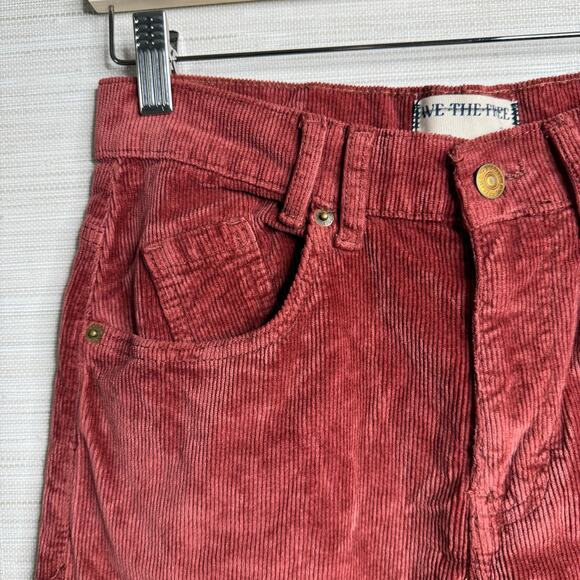 Free People corduroy pants high rise straight cotton blend boho fall winter 24 - Picture 4 of 11